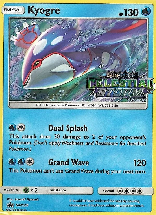 Kyogre card in English