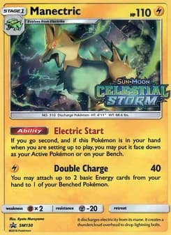 Manectric card in English