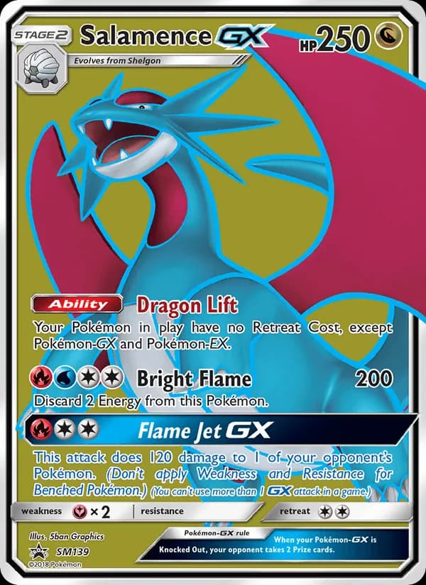 Salamence GX card in English