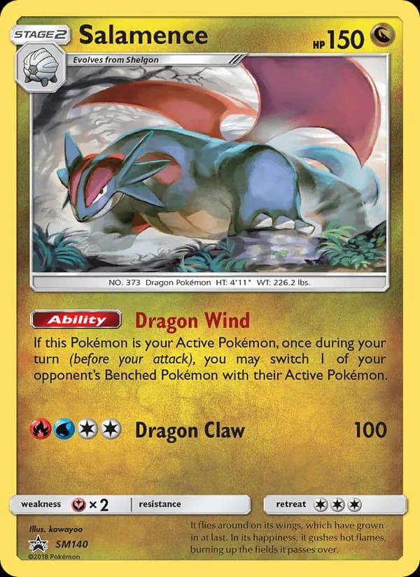 Salamence card in English