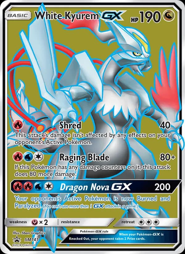 White Kyurem GX card in English