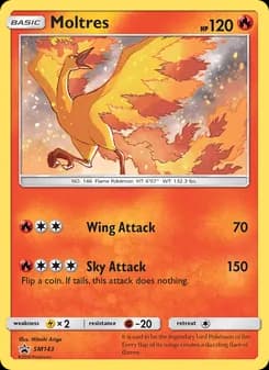 Moltres card in English