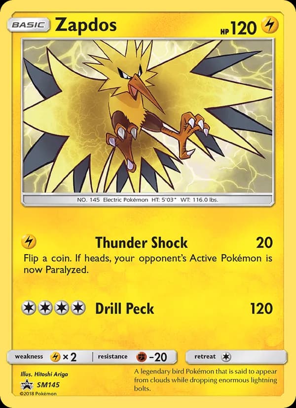 Zapdos card in English