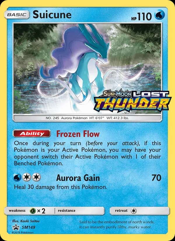 Suicune card in English
