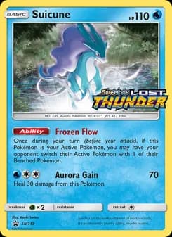 Suicune card in English