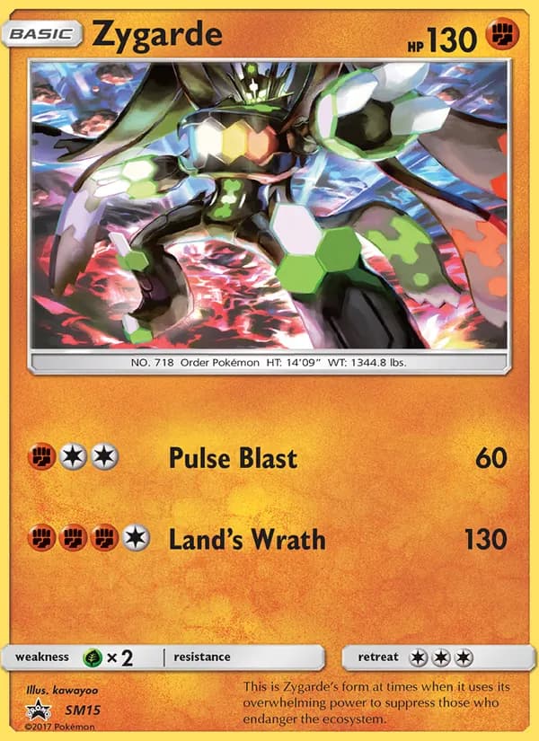 Zygarde card in English