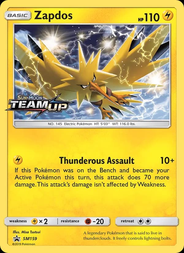 Zapdos card in English
