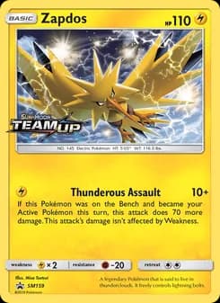 Zapdos card in English