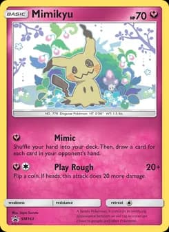 Mimikyu card in English