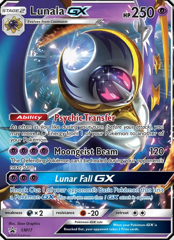 Lunala GX card in English