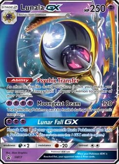 Lunala GX card in English