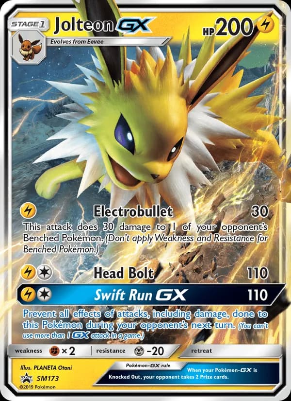Jolteon GX card in English
