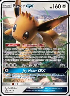 Eevee GX card in English