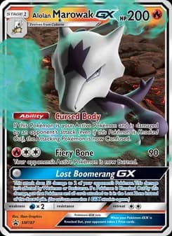 Alolan Marowak GX card in English