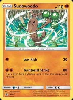 Sudowoodo card in English