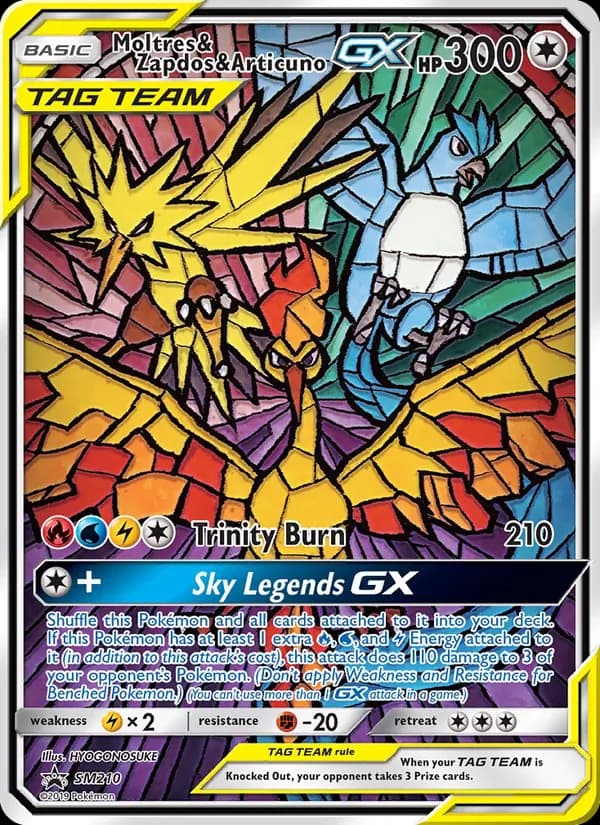 Moltres & Zapdos & Articuno GX card in English