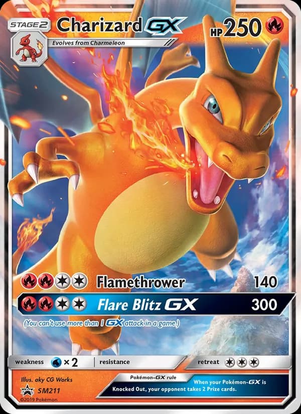 Charizard GX card in English