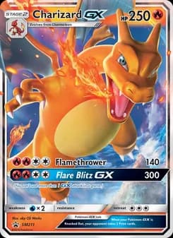 Charizard GX card in English