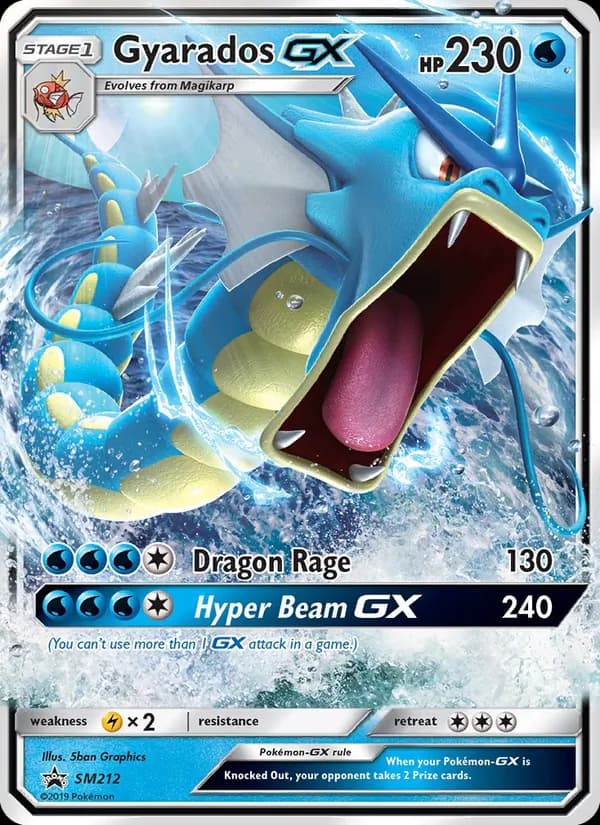 Gyarados GX card in English