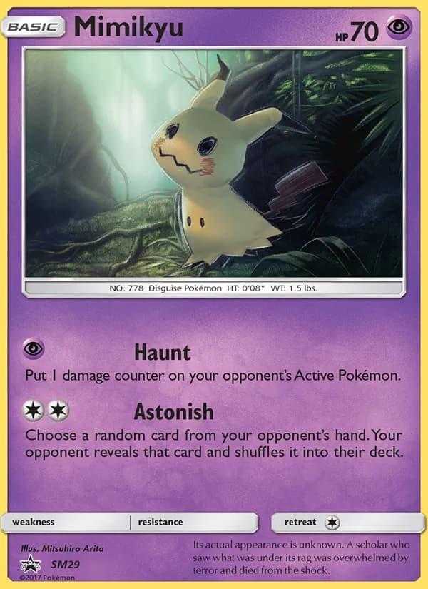 Mimikyu card in English