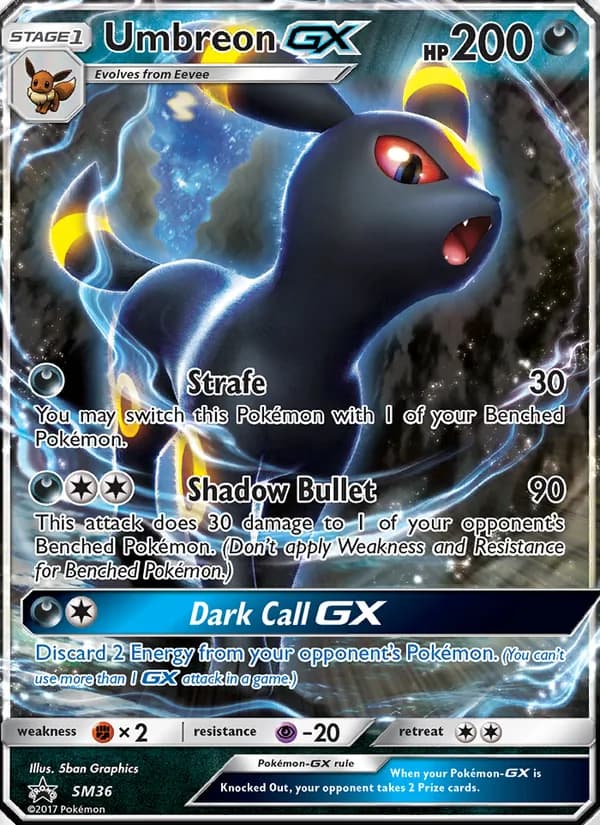 Umbreon GX card in English