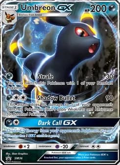 Umbreon GX card in English