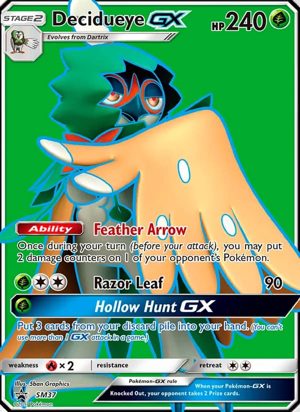 Decidueye GX card in English