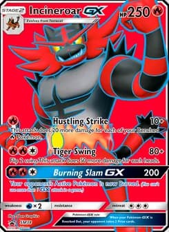 Incineroar GX card in English