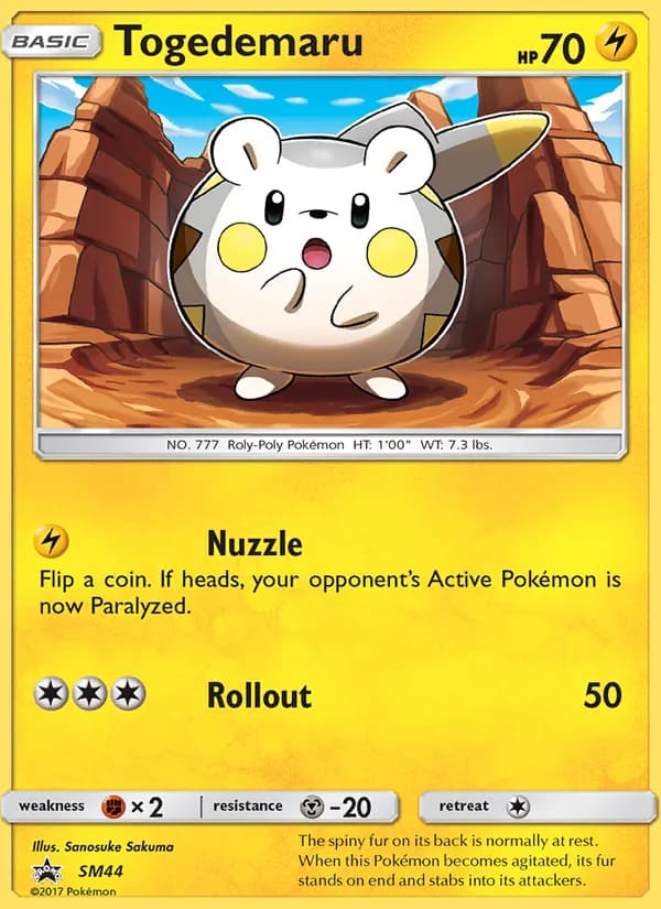 Togedemaru card in English