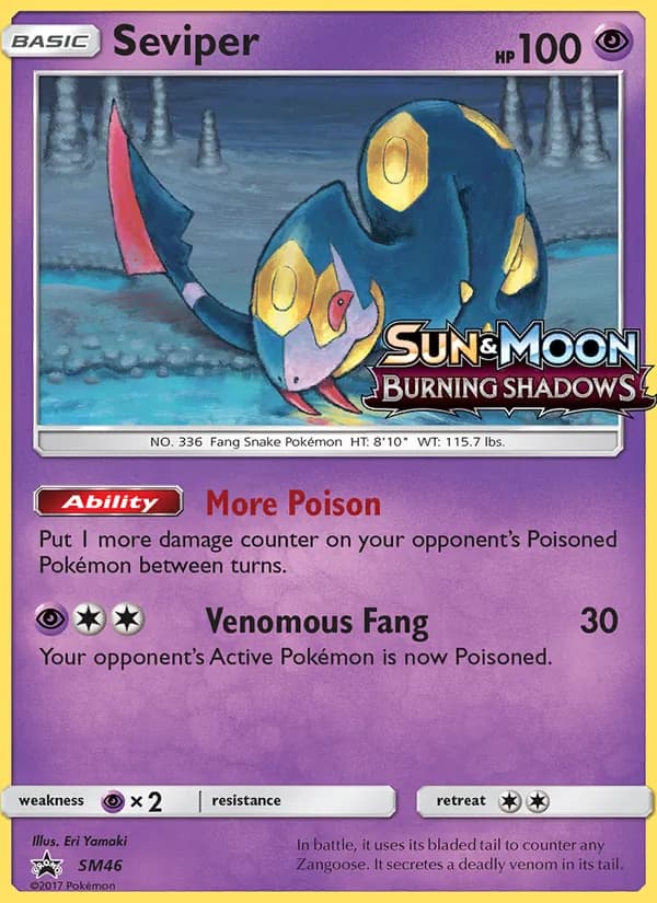 Seviper card in English