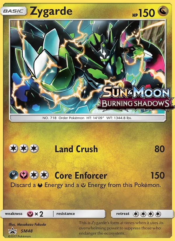 Zygarde card in English