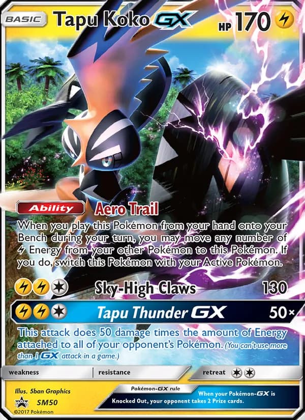 Tapu Koko GX card in English