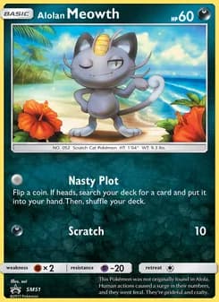 Alolan Meowth card in English