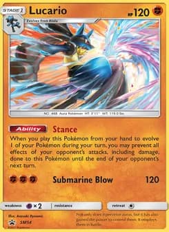 Lucario card in English