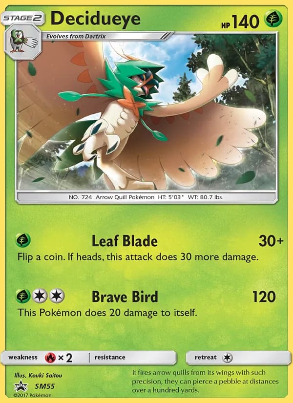 Decidueye card in English