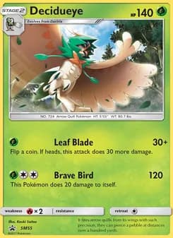 Decidueye card in English