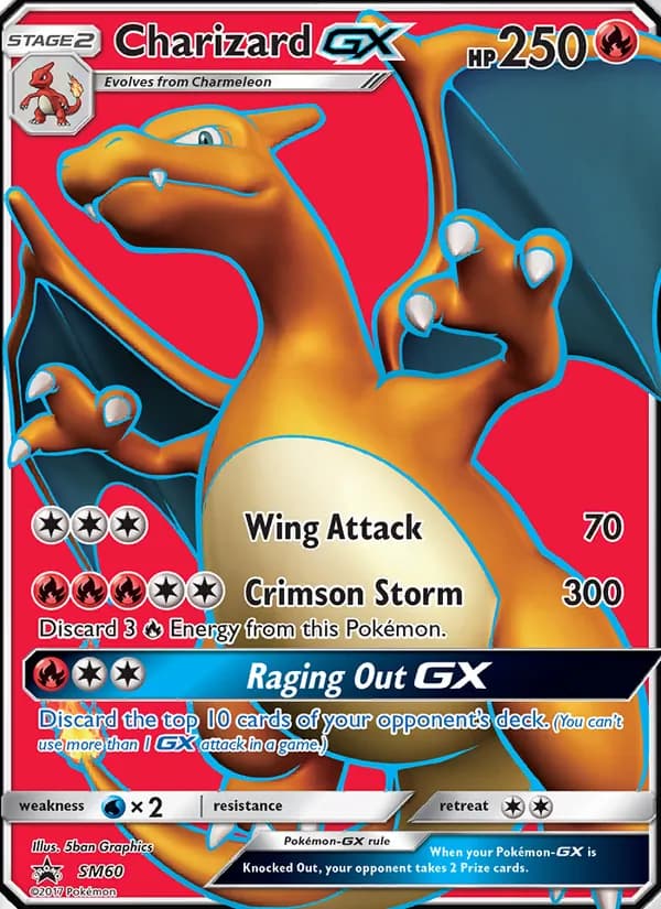 Charizard GX card in English