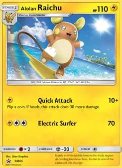 Alolan Raichu card in English