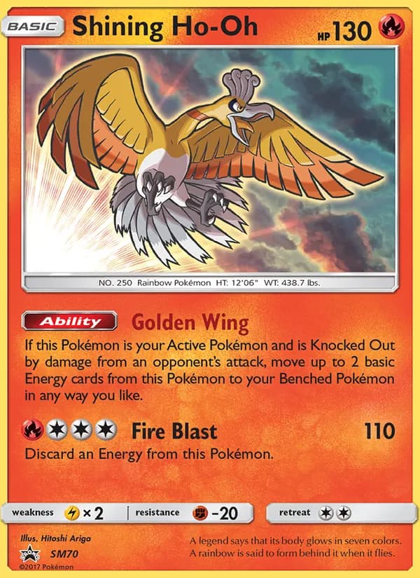 Shining Ho-Oh card in English