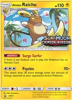 Alolan Raichu card in English
