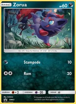 Zorua card in English