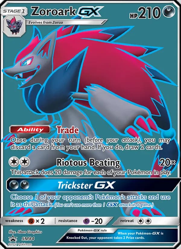 Zoroark GX card in English