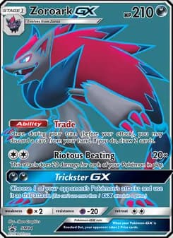Zoroark GX card in English