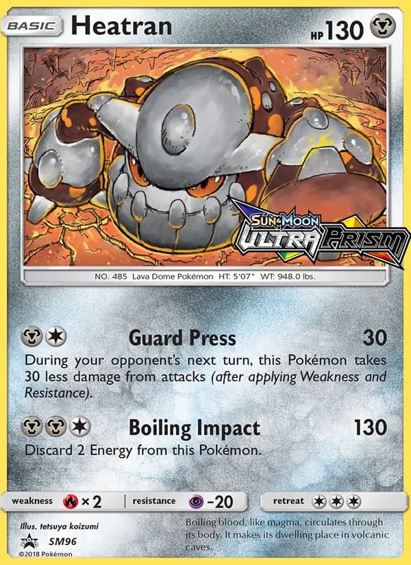 Heatran card in English