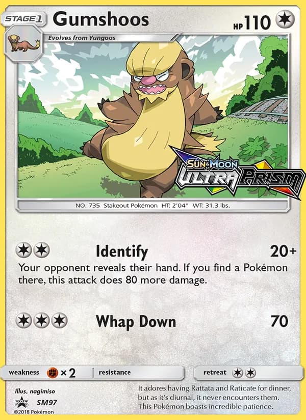 Gumshoos card in English