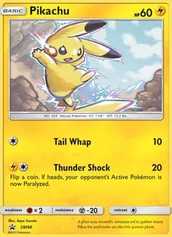 Pikachu card in English