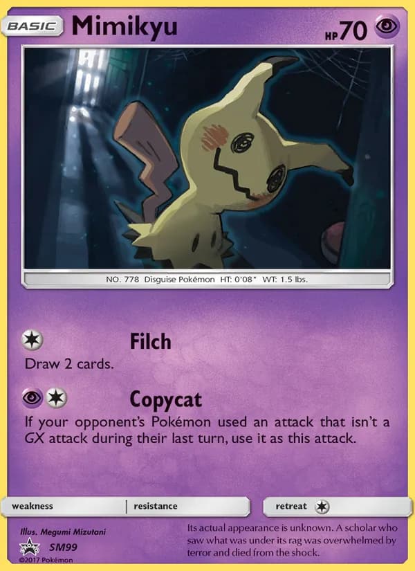 Mimikyu card in English