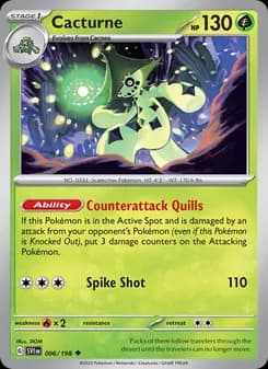 Cacturne card in English