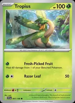 Tropius card in English