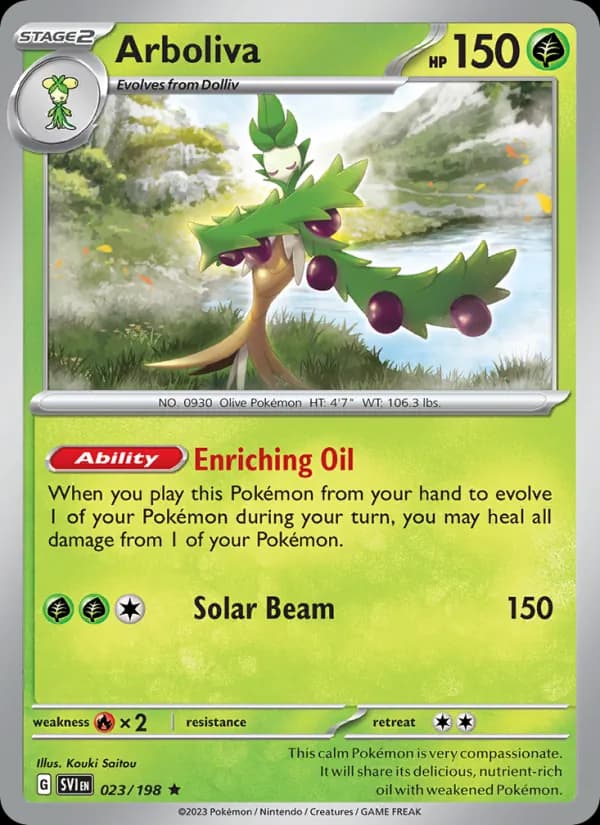 Arboliva card in English